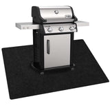AiBOB Under Grill Mat, Premium Outdoor BBQ Mats Protect Decks and Patios, Absorbent Liquids Pad Under Grills, Reusable, Waterproof, 40x60 Black AiBOB
