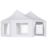 Outsunny 22 x 16 ft Party Tent, Wedding Tent with Sidewalls, Heavy Duty Event Tent with 2 Doors and 6 Windows, Outdoor Gazebo Tent for Party, White Outsunny