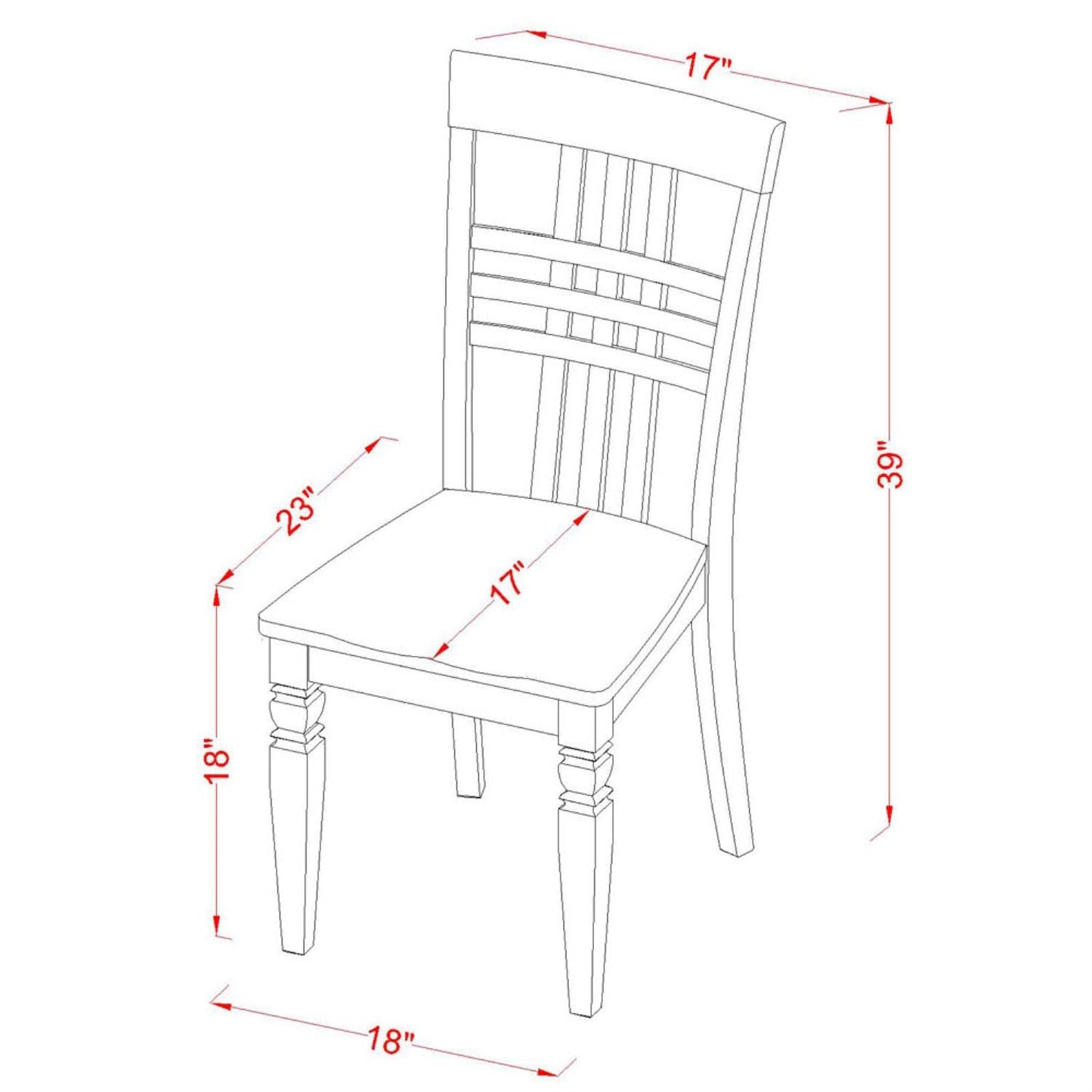 East West Furniture OXLG5-LWH-W 5 Piece Room Set Includes a Square Kitchen Table and 4 Dining Chairs, 36x36 Inch - WoodArtSupply