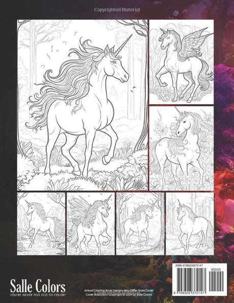 Magical Unicorns Coloring Book: Whimsical Forest Adventures for Adults, Teens, Relaxation and Creativity WoodArtSupply