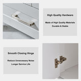 Wenore Home 24 Inch Bathroom Vanity with Sink, Small Bathroom Vanity Sink Set, White Bathroom Vanity Cabinet Combo, Modern Bath Vanity with Single Hole Ceramic Sink Wenore Home