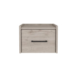 Heemab Floating Nightstand with Single Drawer, Compact Design for Bedroom or Living Room Use, Light Grey Heemab