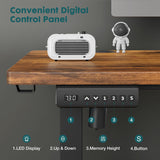 SMUG Standing Desk, Adjustable Height Electric Sit Stand Up Computer Table, 40x24 Inch Ergonomic Rising Modern Lift Motorized Gaming Desktop Workstation for Work Home Office - Rustic Brown SMUG