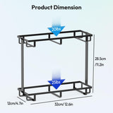 Sunnacate 2 Pack Desktop Filament Storage Rack, Metal Rolling Spool Holder Organizer, Heavy Duty 3D Printing Filament Spools Holder Shelf for PLA/ABS/TPU Filaments, Tabletop Organizer for Home Office Sunnacate