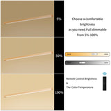 YISDESIGN 59" Natural Wood LED Linear Pendant Light Fixture 40W Led Dining Room Light Dimmable Hanging Light Fixture for Dining Room Kitchen Island Pool Table Lights Natural Wood Color YISDESIGN