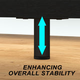 IBF Industrial Modern 5-Cube Storage Organizer Bookshelf in Black Oak, 47 Inch IBF