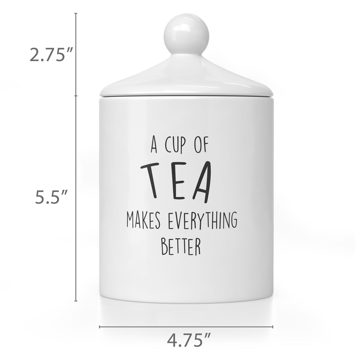 Barnyard Designs Canister Sets for Kitchen Counter, Decorative Coffee Tea Sugar Container Set, Rustic Farmhouse Canisters Ceramic Jar, White, Set of 3 Barnyard Designs