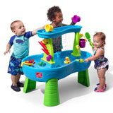 Step2 Rain Showers Splash Pond Toddler Water Table, Kids Water and Sand Activity Sensory Playset, Summer Outdoor Toys, 13 Piece Toy Accessories, For Toddles 1.5+ Years Old Step2