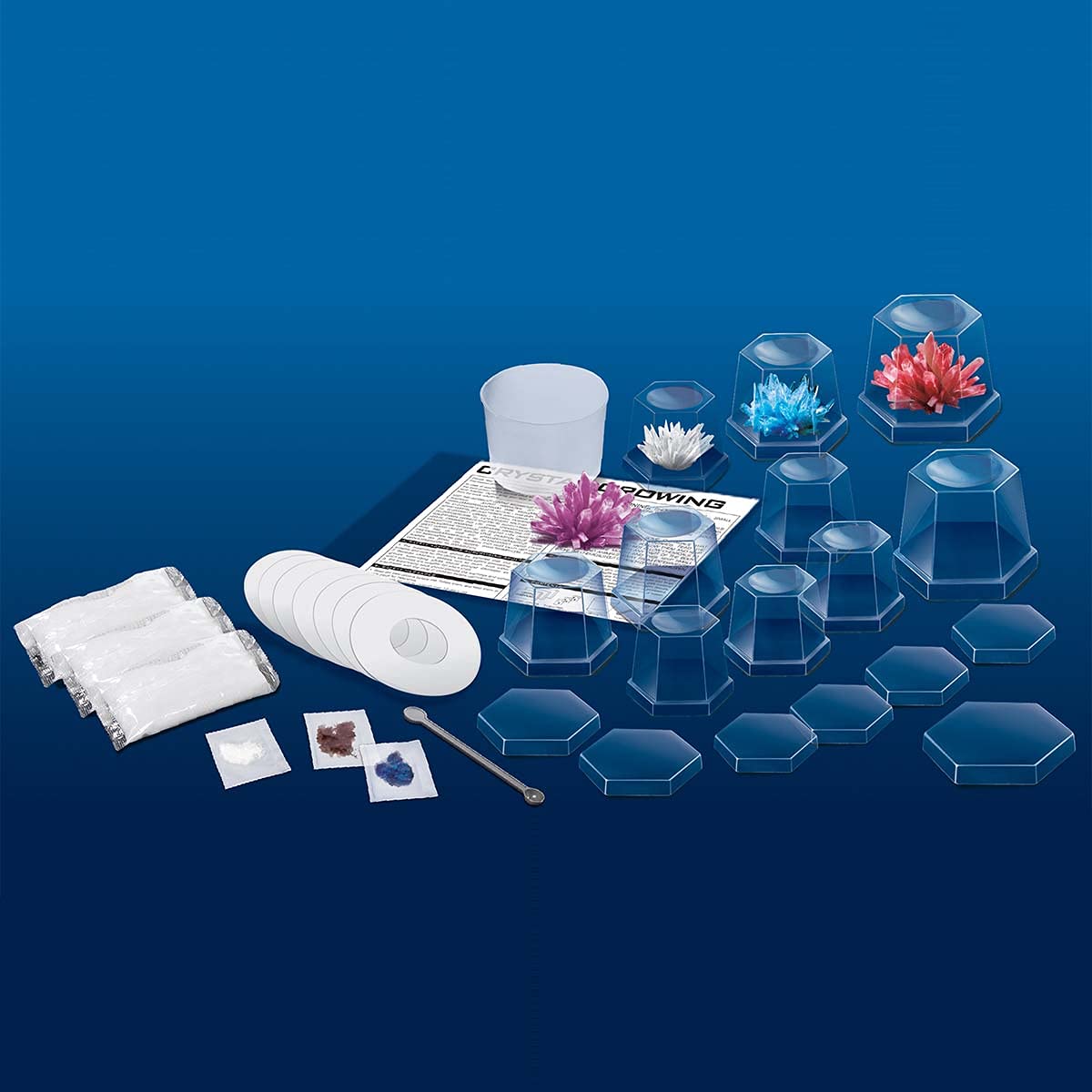 4M 5557 Crystal Growing Science Experimental Kit - Set of 6 4M
