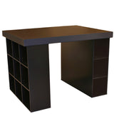 Project Center Desk with Bookcase and 3 Bin Cabinet-Black Venture Horizon