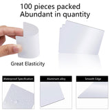 100 Pieces Sublimation Metal Business Cards Which Can Be Sublimated Both Sides,3.38 x 2.12 x 0.0078 Inch Blank Sublimation Metal Name Card for Color UV Print (100 Pcs Metal Business Cards) Cevhzoe