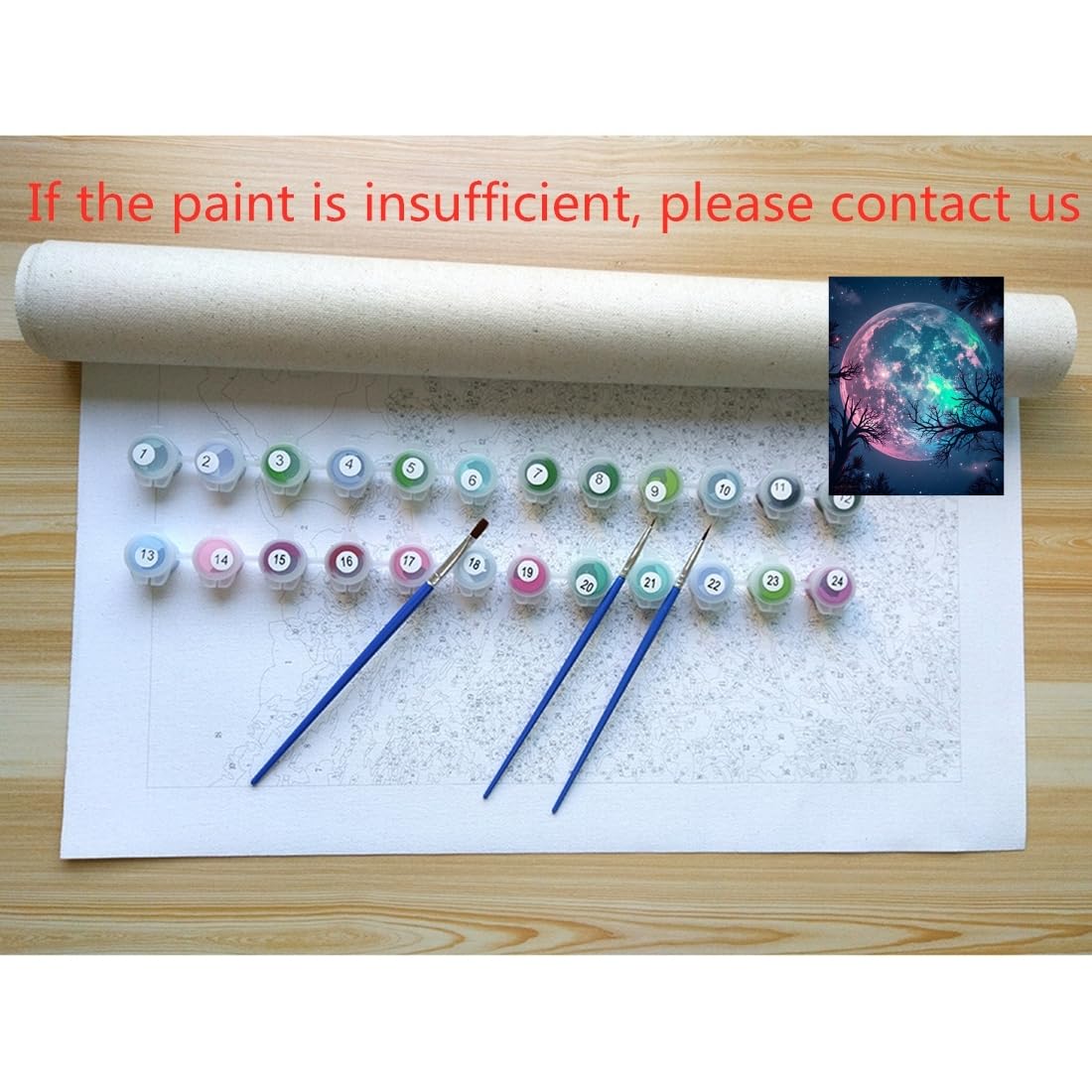 ACANDYL Moon Paint by Numbers Kit for Adults Beginner Paint by Numbers for Adults Canvas Painting by Number DIY Acrylic Oil Painting on Canvas Arts Craft Decoration 16x20 Inch ACANDYL