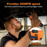 GOCHIFIX 12V Electric Cordless Ratchet Wrench Set 50Ft-lbs Ratchet Wrench with Quick Sleeve Replacement and LED Light GOCHIFIX