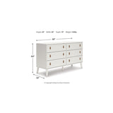 Signature Design by Ashley Aprilyn Farmhouse 6 Drawer Dresser, Whitewash Signature Design by Ashley
