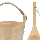 Sauna Bucket Wooden Ladle Bathing Pail Spoon Large Capacity Bath Accessories Barrel Tub Foot Spoon for Sauna Room Hotel Women Bothyi