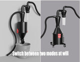 PEMEDOR 2 in 1 Dust Cyclone Collector Separation Vacuum Cleaner Wall Mounted Wheeled Modes Dust Collector Woodworking Tools Contractor Polish Pollen Ash etc Focusing Small Dust (Whole Rocket Set) PEMEDOR
