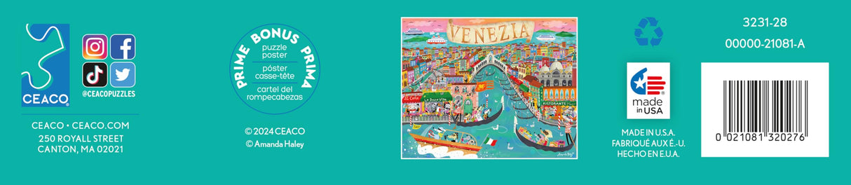 Ceaco - Venice Dogs - 1000 Larger Sized Piece Jigsaw Puzzle Ceaco