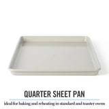 Martha Stewart Gallen 13 x 9 Inch Nonstick Carbon Steel Cookie Sheet - Cool Grey Martha Stewart