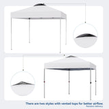 PHI VILLA Outdoor Pop up Canopy 10'x10' Tent Camping Sun Shelter-Series Party Tent, 100 Sq. Ft of Shade (White) PHI VILLA