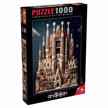 Anatolian Puzzle - La Sagrada Familia, 1000 Piece Puzzle, #1163