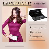 LEIFIDE Sublimation Blank Wallet for Women Heat Transfer DIY Pattern White 5 Mezzanine Purse Makeup Bag with Chain(3 Pcs) LEIFIDE