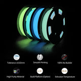iSANMATE 3D Printer Filament Bundle, Glow in The Dark Filament Multicolor, Green, Blue and Blue-Green, PLA Filament 1.75 mm, Dimensional Accuracy +/- 0.03 mm, 250g X 4 Pack iSANMATE