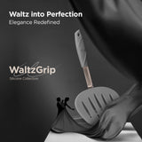 Kitchen Mama WaltzGrip Platinum Silicone Pancake Spatula Turner: Heat-Resistant, Slotted Tapered Head, Stainless Steel Core, Durable, Dishwasher-Safe, Ideal for Flipping and Wok Use (Metal Gray) Kitchen Mama