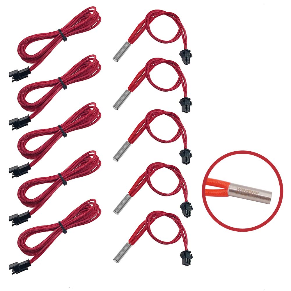 WINSINN Removable 24V 40W Heater Cartridge 620 Ceramic Hotend Works with Creality Ender 3 5 CR10 CR-10 CR10 Anet A8 3D Printer (Pack of 5Pcs) WINSINN