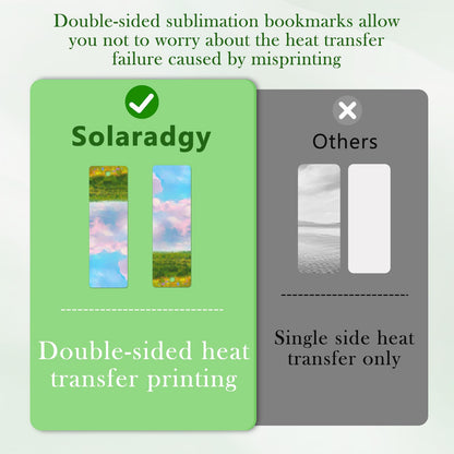 Solaradgy 30 Sets Blank Sublimation Bookmarks Double Sided with Clear Bookmark Sleeves and Colorful Tassels for Crafts Heat Transfer Aluminum Metal DIY Bookmarks with Hole for Gifts