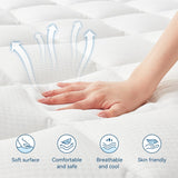 TERISTE 6 Inch Full Mattress Breathable Gel-Memory Foam Plus Pillowtop Mattress, Cool and Skin-Friendly, Fiberglass Free, Mattress in a Box, CertiPUR-US® Certified, Safe and Worry-Free TERISTE