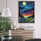 Paint by Numbers Kit for Adults-Starry Sky Paint by Number Kits on Canvas Without Frame, DIY Abstract Landscape Adults' Paint-by-Number Kits Oil Painting for Home Wall Decor16x20inch Generic
