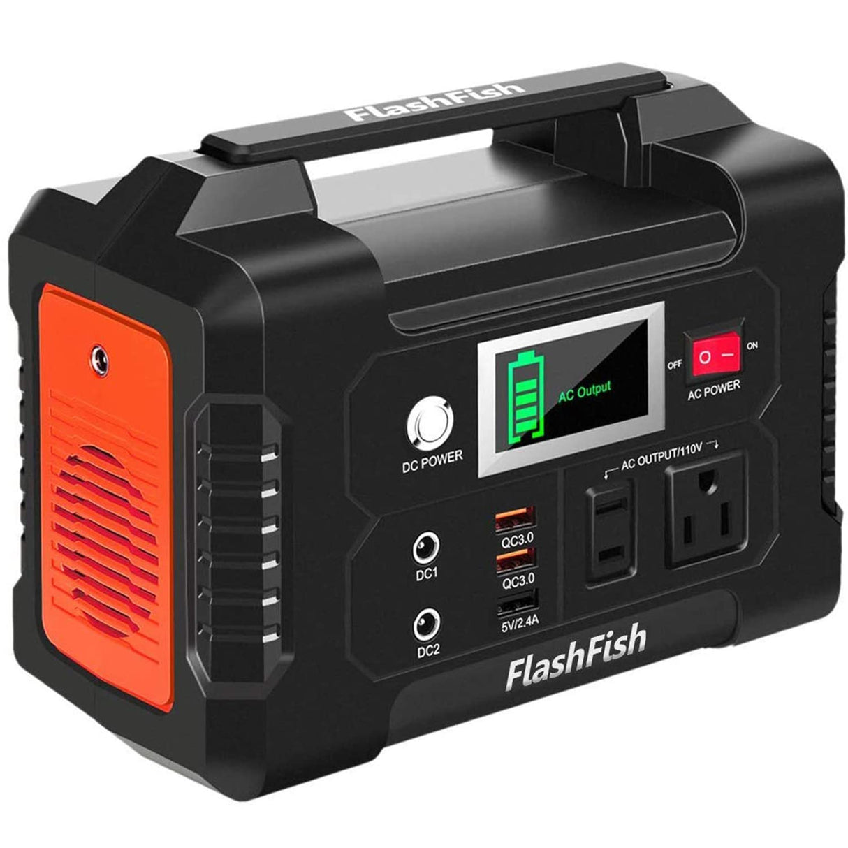 200W Portable Power Station, FlashFish 40800mAh Solar Generator With 110V AC Outlet/2 DC Ports/3 USB Ports, Backup Battery Pack Power Supply for CPAP Outdoor Advanture Load Trip Camping Emergency. FF FLASHFISH