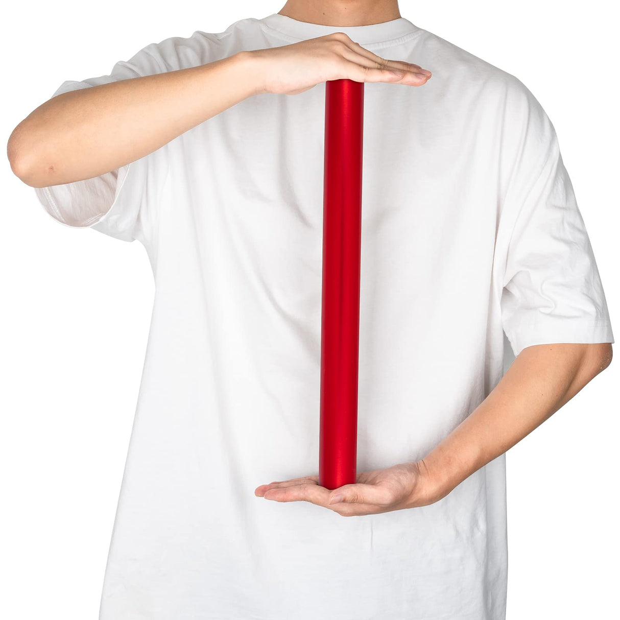 RUSPEPA Red Christmas Wrapping Paper - Solid Color Matte Metallic Red Paper Roll, Perfect for Valentine's Day, Wedding, Birthday, Christmas, Baby Shower, Anniversaries - 17 Inches X 32.8 Feet RUSPEPA