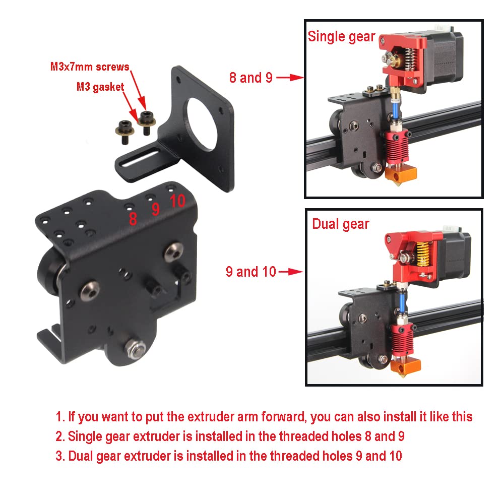 Befenybay Upgrade Direct Extruder Support Plate Easy Print Flexible Filament for Ender 3/CR-10 3D Printer (Direct Plate) - WoodArtSupply