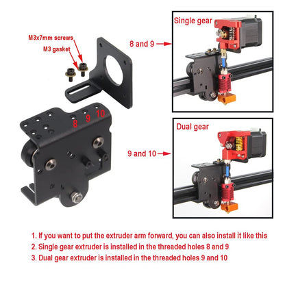 Befenybay Upgrade Direct Extruder Support Plate Easy Print Flexible Filament for Ender 3/CR-10 3D Printer (Direct Plate) - WoodArtSupply