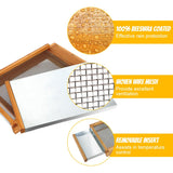 Honey Lake Langstroth Bee Hive Screened Bottom Board Dipped in 100% Beeswax with Entrance Reducer, Screen Bottom Board for 10 Frame Beehive with Solid Wood, Beehive Separated Board Beekeeping Supplies Honey Lake