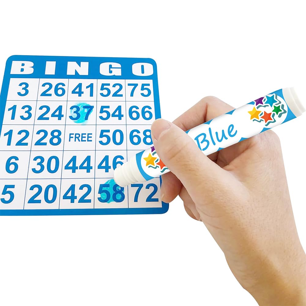 Blimark Bingo Daubers Clearance Dot Markers: Bright Non-Toxic Washable Mini Bingo Dobbers Paint Dot Art Markers Bingo Dabbers for Kids Toddlers - Perfect for Kids' Hand-Eye Coordination Development Blimark