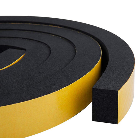 CloudBuyer Foam Weather Stripping-2 Rolls, 1 Inch Wide X 3/4 Inch Thick, Insulation Foam Strips with Adhesive for Door,Automotive,Air Conditioner Seal, Total 13 Feet Long (6.5ft x 2 Rolls) CloudBuyer