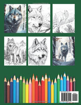 WOLVES: A Second book of 25 beautiful Wolves for your coloring enjoyment Majosta