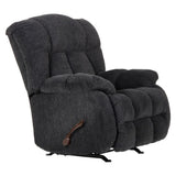 Catnapper Brock Rocker Recliner in Slate Gray Polyester Chenile Fabric Catnapper