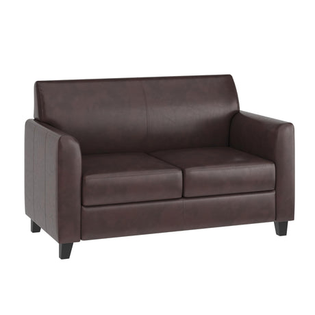 Flash Furniture HERCULES Diplomat Series Brown LeatherSoft Loveseat Flash Furniture