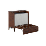 AFI, Santa Fe Twin Murphy Bed Chest with 6" Mattress & Built-in USB Charger, Walnut AFI