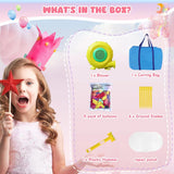 FINCOME Inflatable Bounce House for Kids, White Bounce House with Slide, Jumping Bouncy Castle for Kids Birthday Party, Wedding, Backyard Indoor/Outdoor White (with Blower) FINCOME