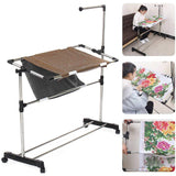 Needlework Floor Frame, Adjustable Cross Stitch Craft Stand, Standing Embroidery Lap Table, for Art Craft Sewing Holder JDH