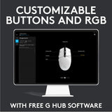 Logitech G203 Wired Gaming Mouse, 8,000 DPI, Rainbow Optical Effect LIGHTSYNC RGB, 6 Programmable Buttons, On-Board Memory, Screen Mapping, PC/Mac Computer and Laptop Compatible - Black Logitech G