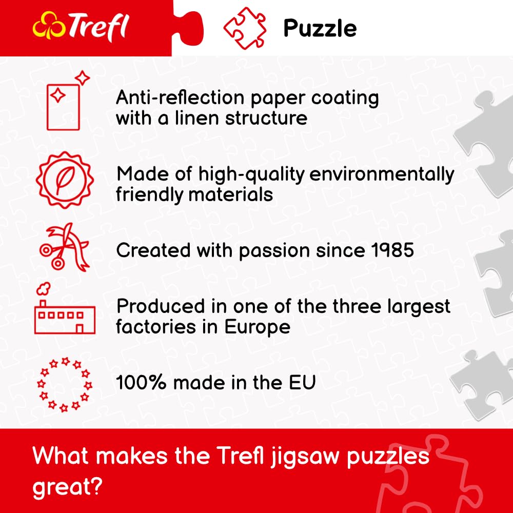 Trefl Bawarian Alps 1500 Piece Jigsaw Puzzle Red 33"x23" Print, DIY Puzzle, Creative Fun, Classic Puzzle for Adults and Children from 12 Years Old Trefl