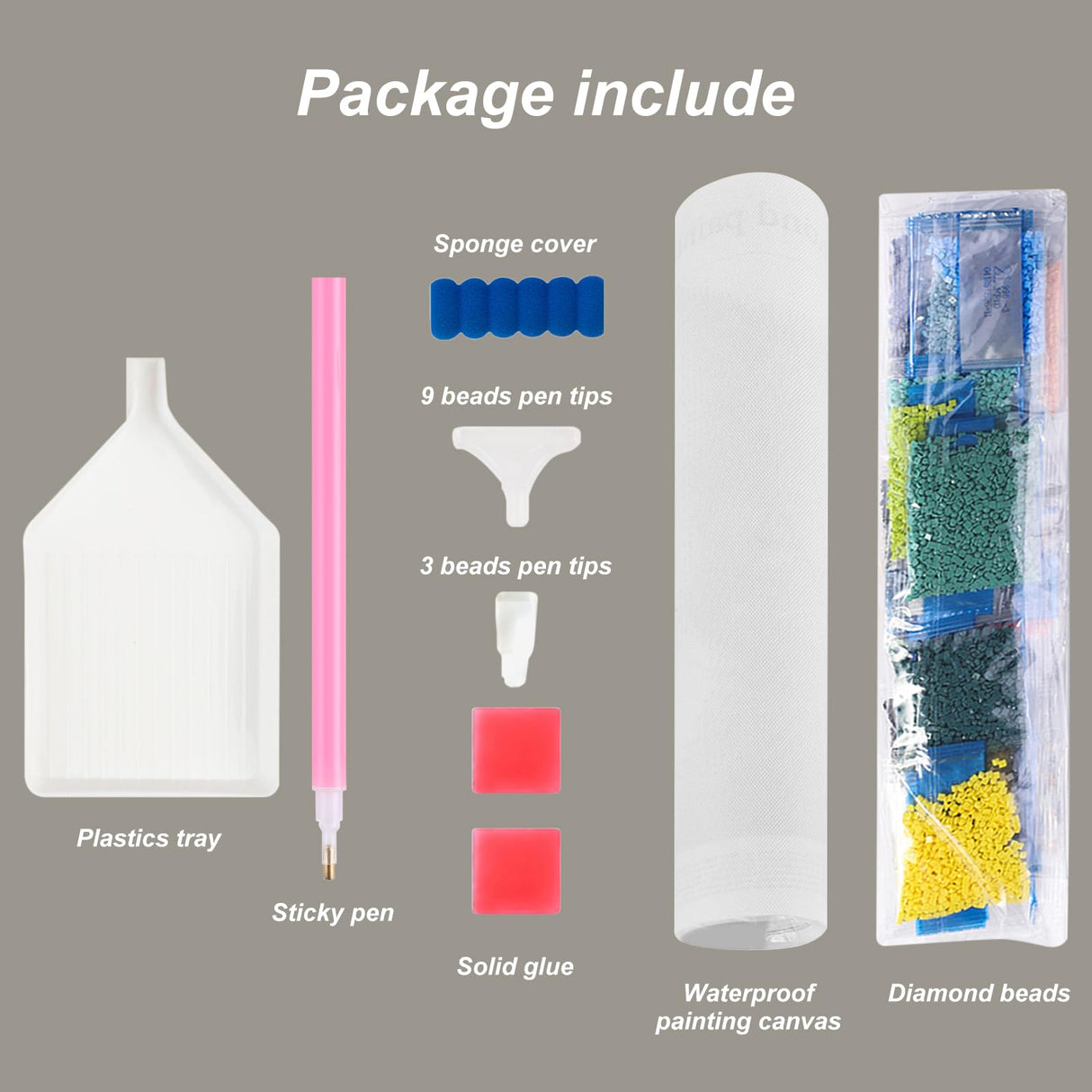 Stalente Diamond Painting Kits for Adults, 5D DIY Diamond Art Kits for Beginners Round Full Drill Diamond Painting for Home Wall Decoration Gift 12x12inch, Dog Stalente