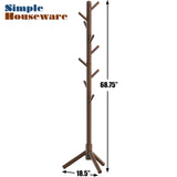 Simple Houseware Wooden Coat Rack Stand Garment Tree Rack, Walnut Simple Houseware