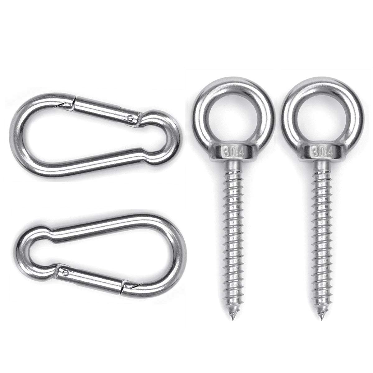 Heavy Duty Hammock Hanging Kit - 1400 LBS Capacity, Stainless Steel Hooks & Carabiners for Indoor/Outdoor Hammocks, Yoga Swings & Chairs Cyfie