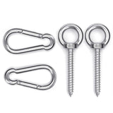 Heavy Duty Hammock Hanging Kit - 1400 LBS Capacity, Stainless Steel Hooks & Carabiners for Indoor/Outdoor Hammocks, Yoga Swings & Chairs Cyfie